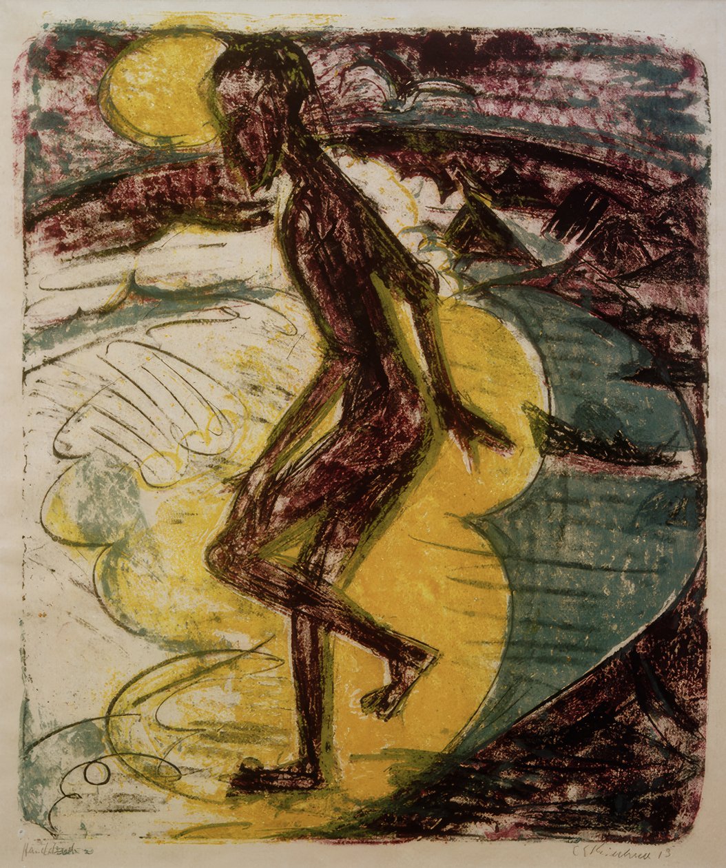 Muž vstoupil do moře od Ernst Ludwig Kirchner