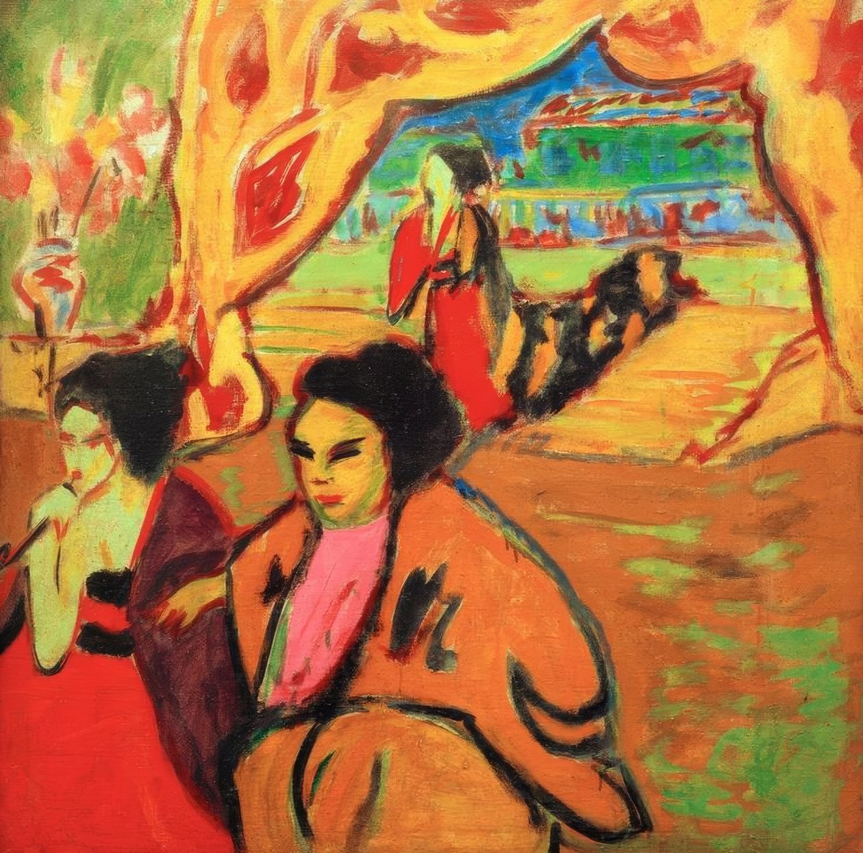 japonské divadlo od Ernst Ludwig Kirchner