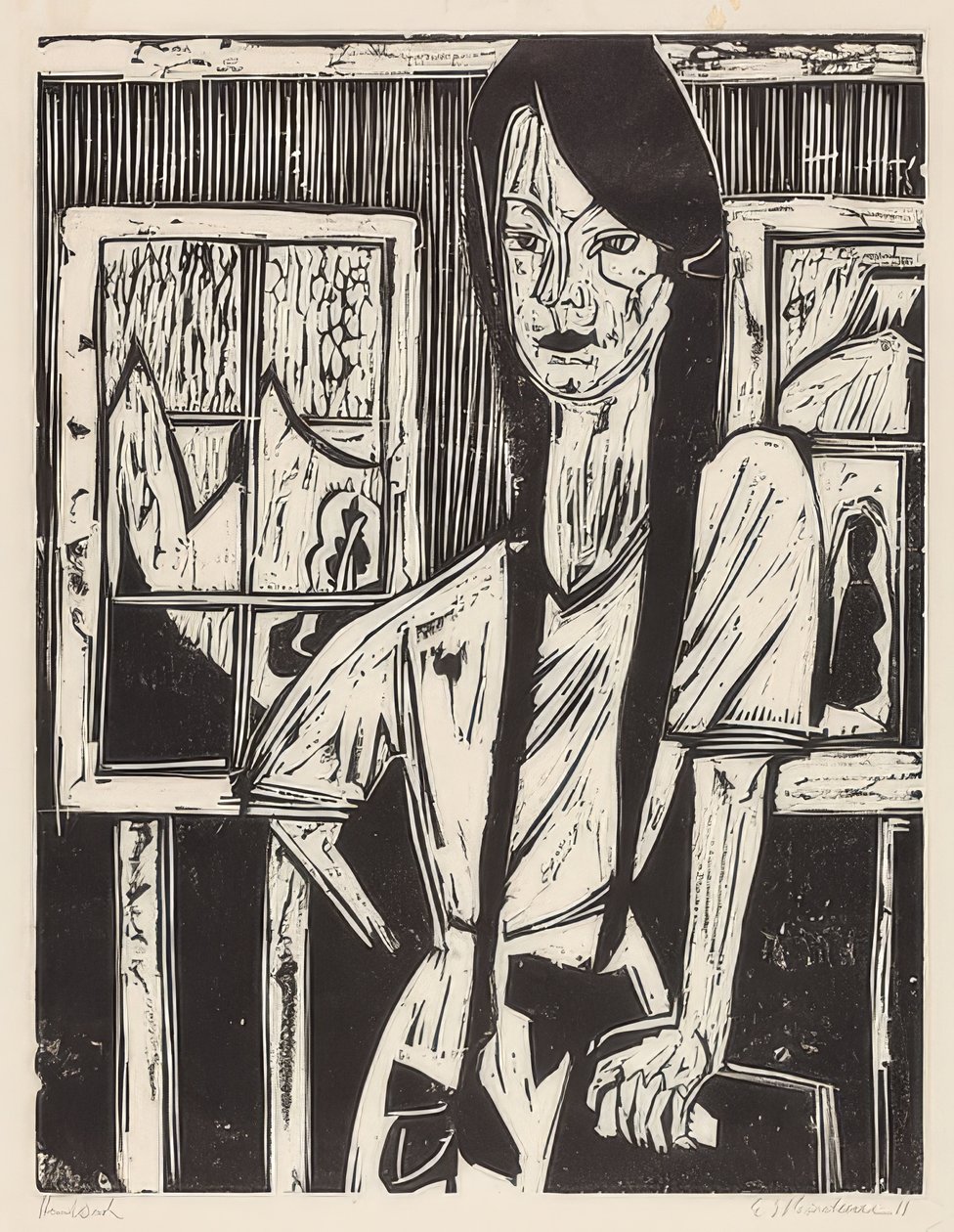 Mladá dívka. 1921 od Ernst Ludwig Kirchner