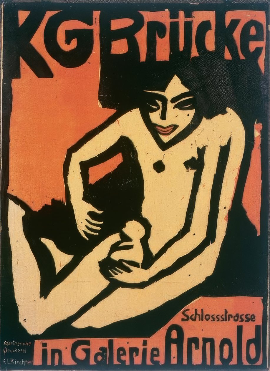 KG Brücke / v Galerii Arnold od Ernst Ludwig Kirchner