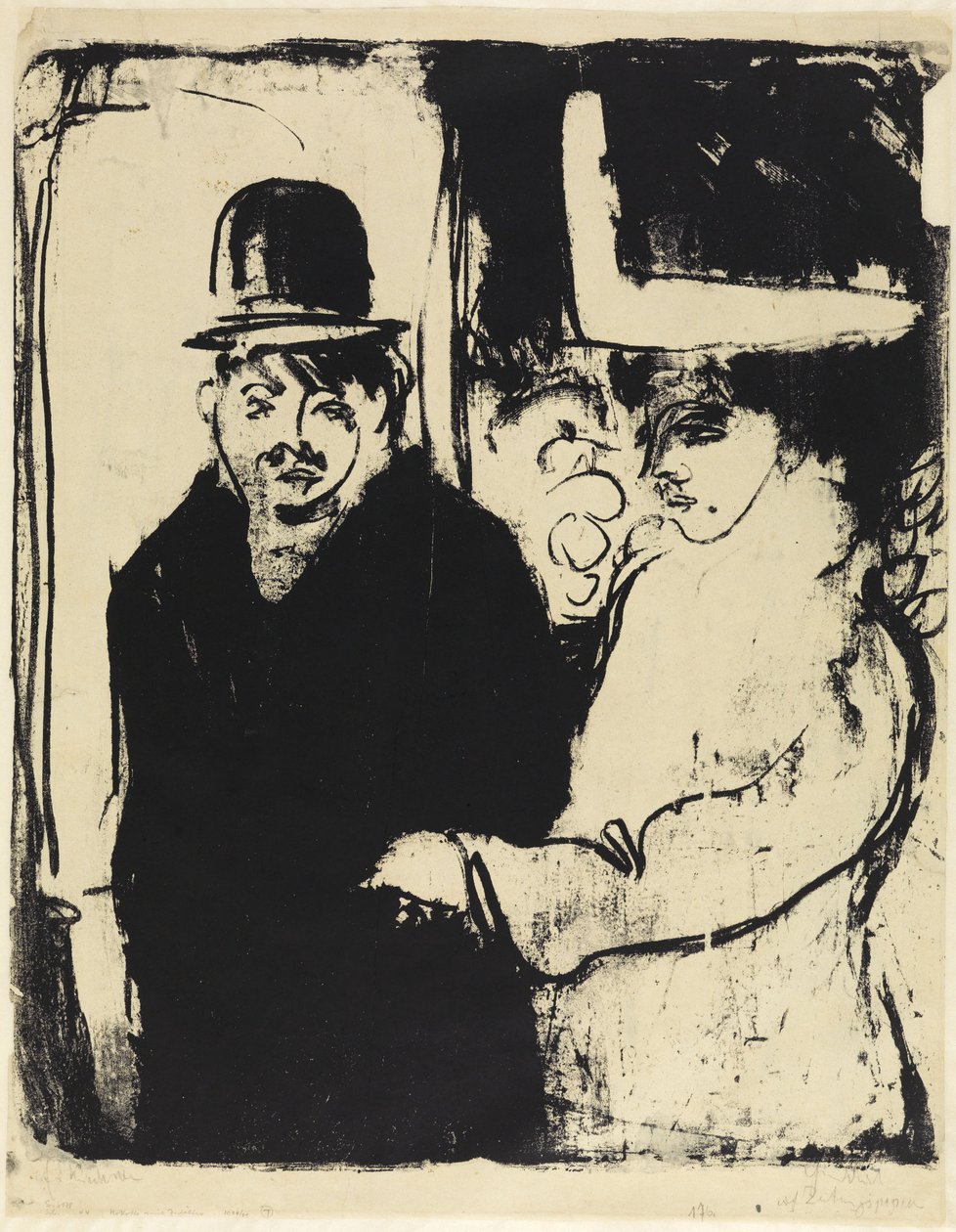 Prostitutky a pasáci od Ernst Ludwig Kirchner