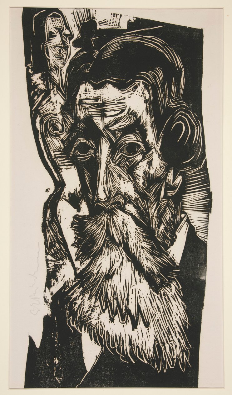 Hlava Ludwiga Schamese (portrét Ludwiga Schamese) od Ernst Ludwig Kirchner