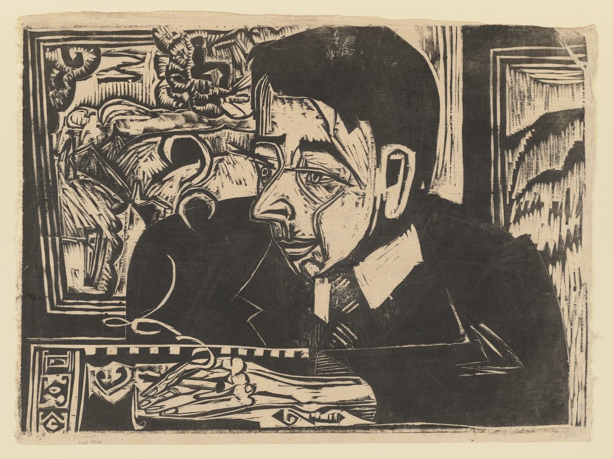 Hlava Merz od Ernst Ludwig Kirchner