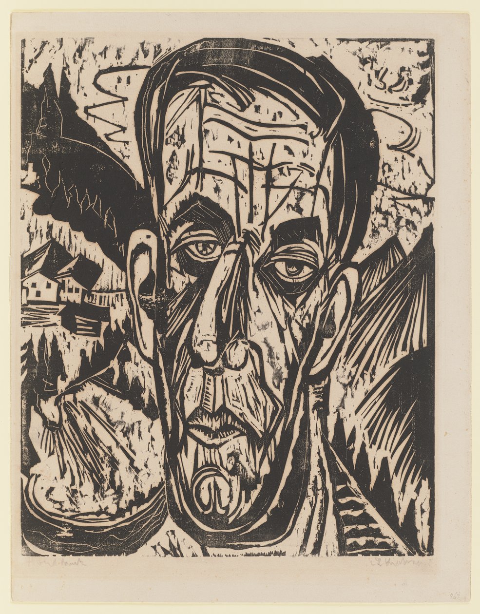 Kopf van de Velde, světlý. – Van de Velde mezi horami od Ernst Ludwig Kirchner