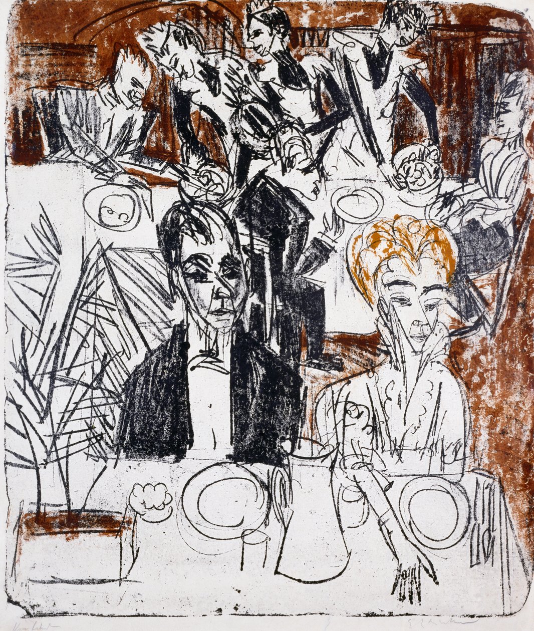 Položený stůl od Ernst Ludwig Kirchner