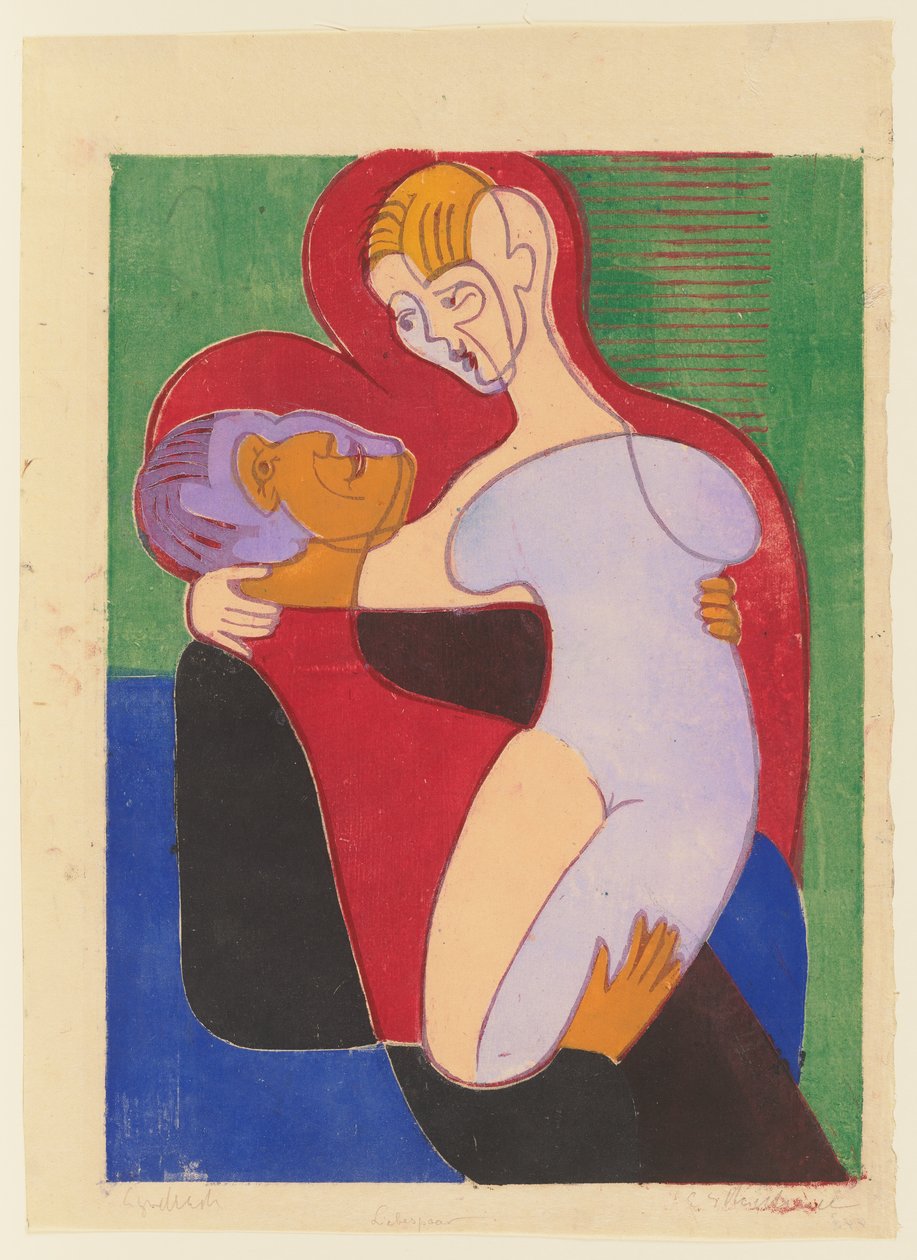 Zamilovaný pár (Elisabeth a Julius Hembusovi) od Ernst Ludwig Kirchner