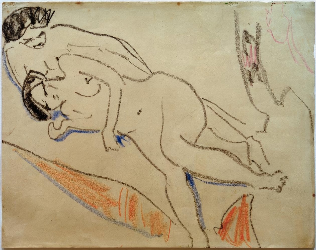 Ležící pár od Ernst Ludwig Kirchner