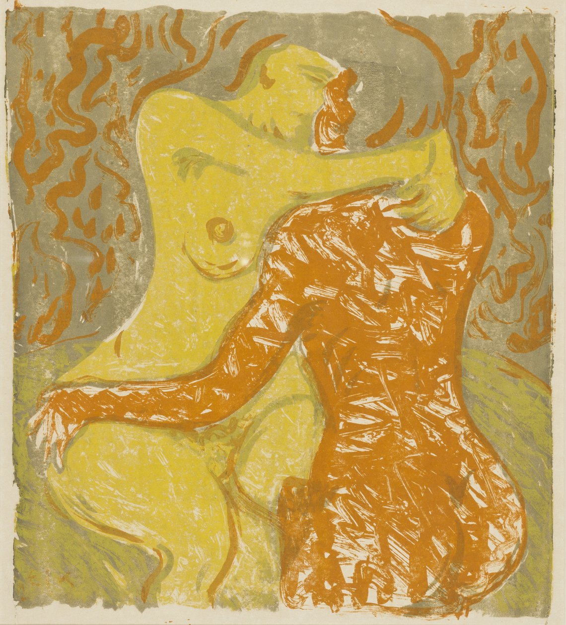 Milostná scéna, 1908 od Ernst Ludwig Kirchner