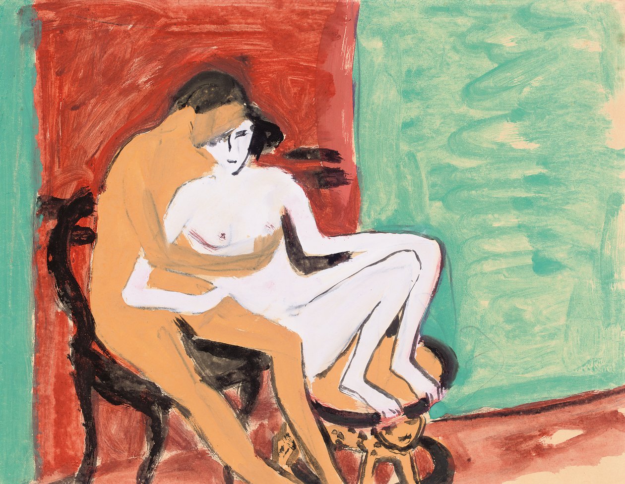Milenci nebo mladý pár, 1910 od Ernst Ludwig Kirchner