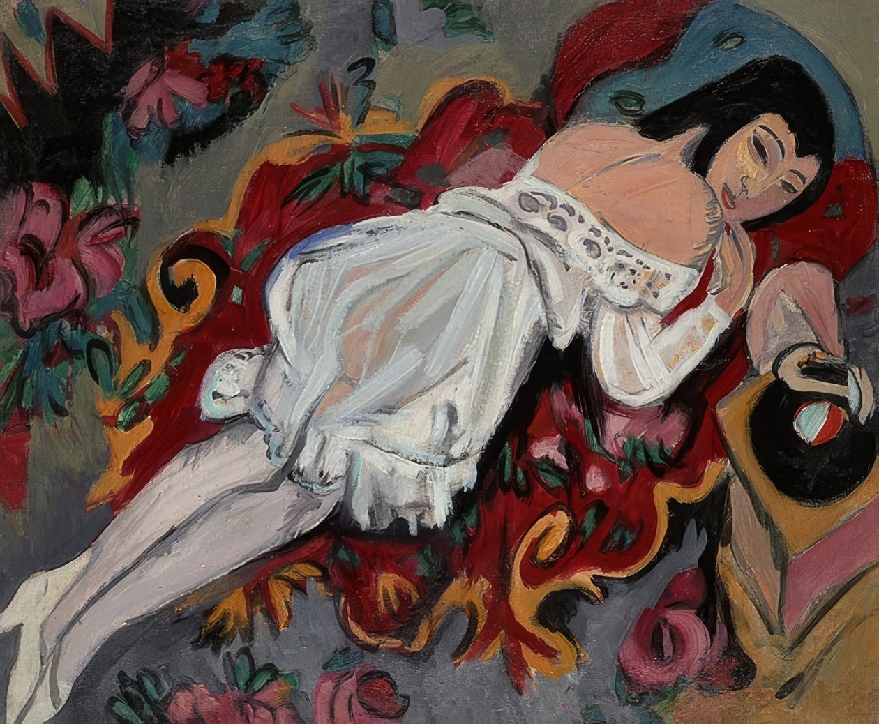 Dívka v bílé košili. 1914 od Ernst Ludwig Kirchner