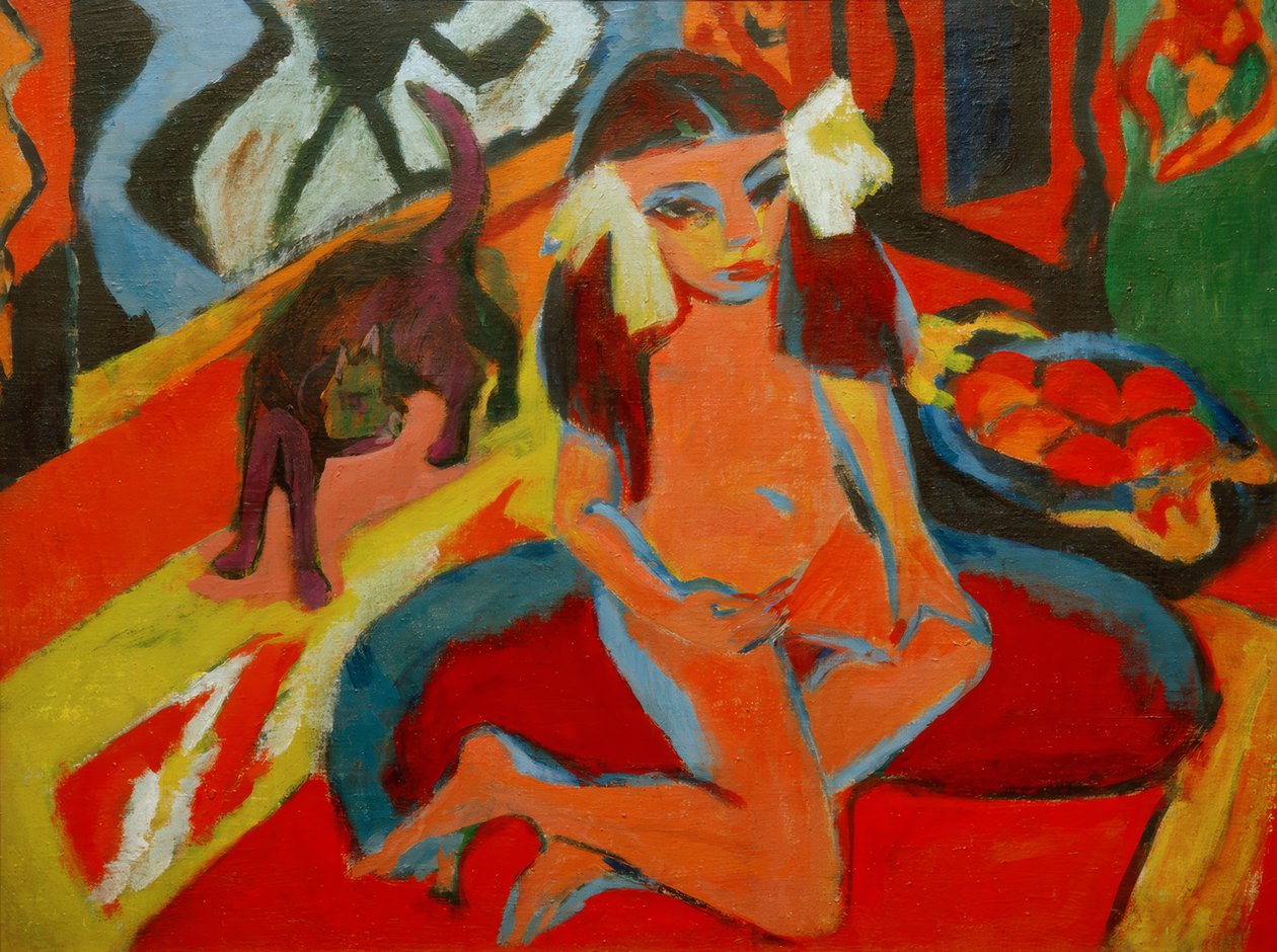 Dívka s kočkou, Fränzi od Ernst Ludwig Kirchner