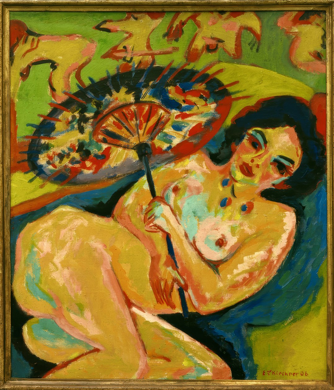 Dívky pod japonským deštníkem od Ernst Ludwig Kirchner