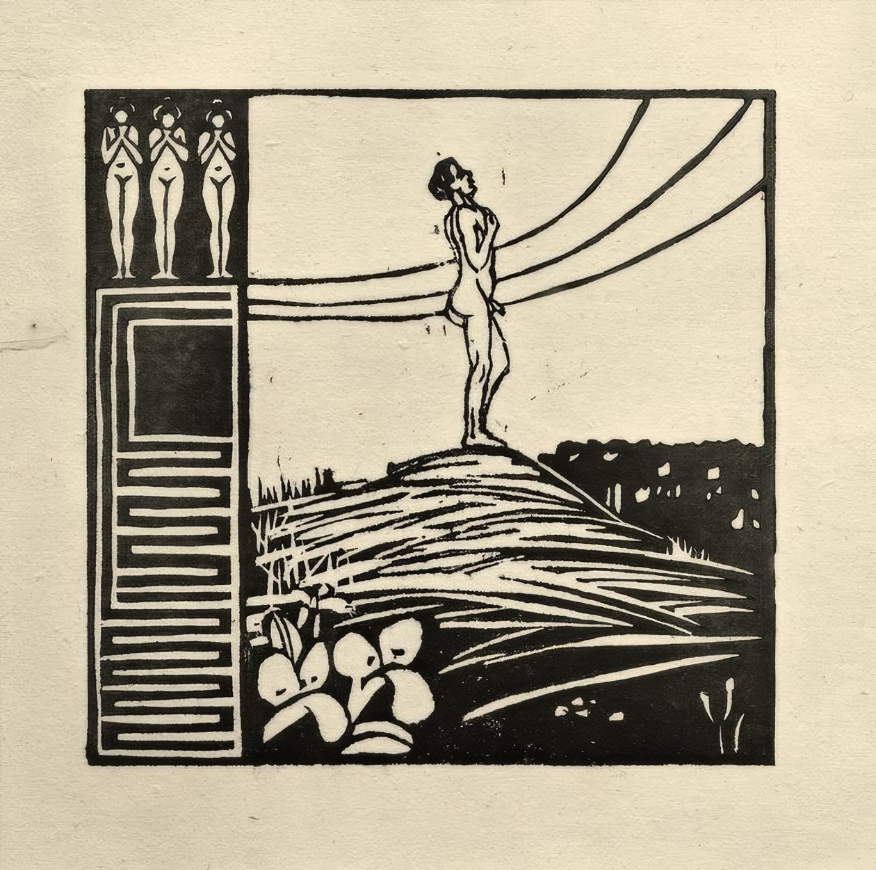 Mužská postava na hoře (Die Sehnsucht) od Ernst Ludwig Kirchner
