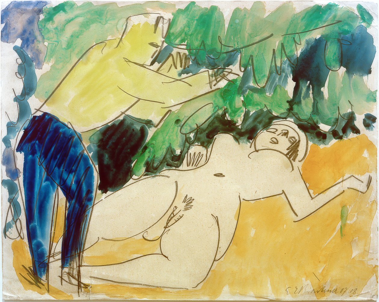 Malíř a model od Ernst Ludwig Kirchner