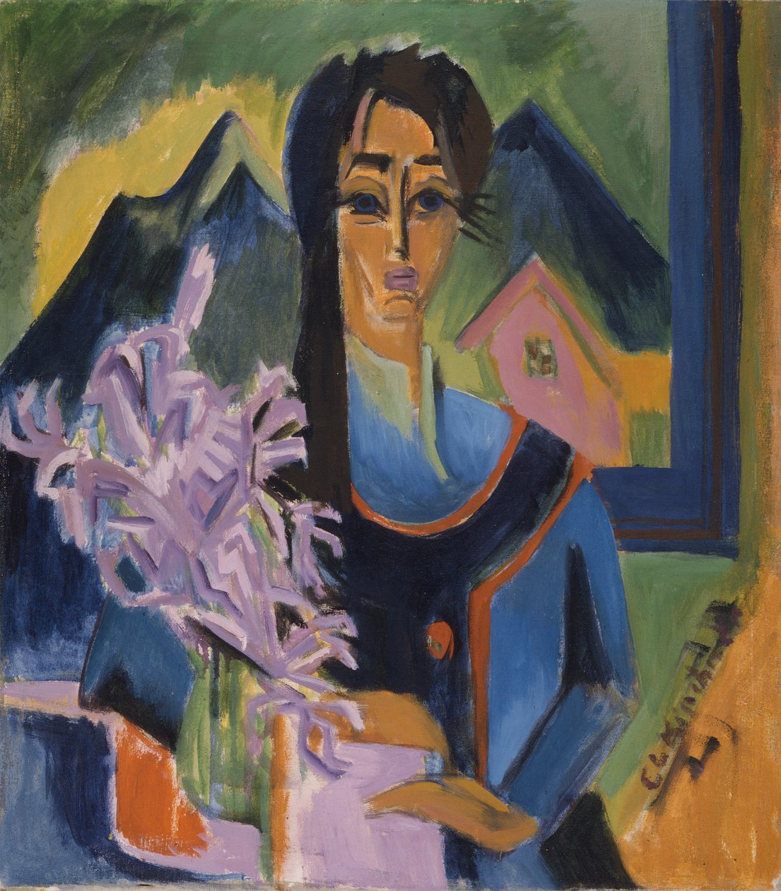 Maryli (Mladá žena s kyticí karafiátů) od Ernst Ludwig Kirchner