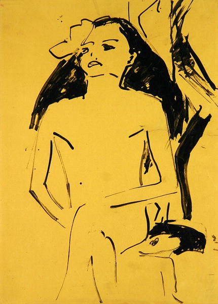 Marzella s rozpuštěnými vlasy od Ernst Ludwig Kirchner