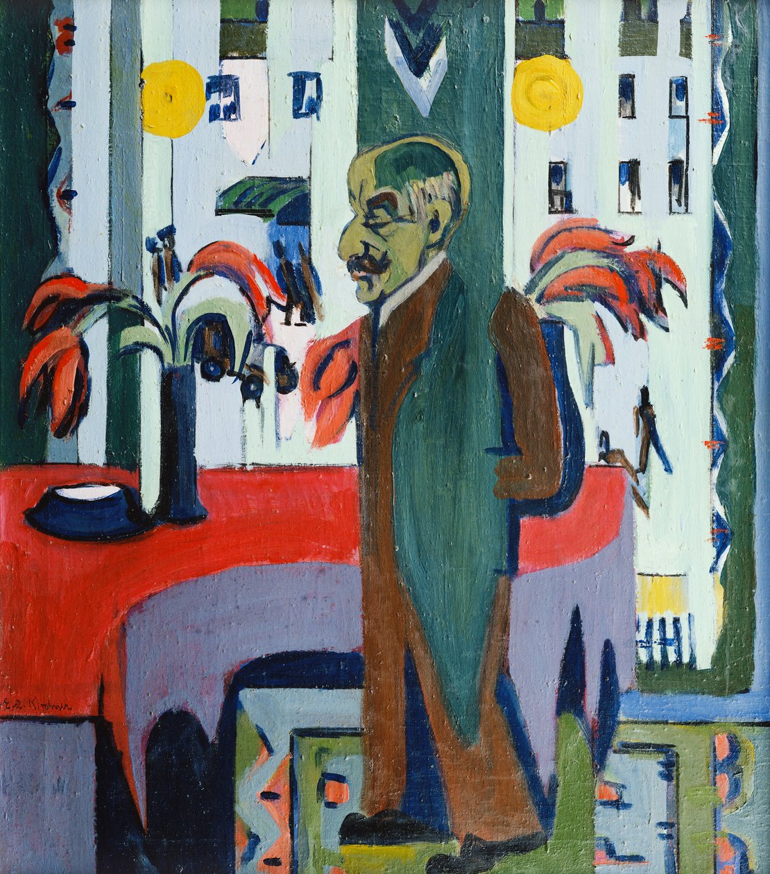 Max Liebermann ve svém ateliéru; Max Liebermann ve svém ateliéru, 1926 od Ernst Ludwig Kirchner