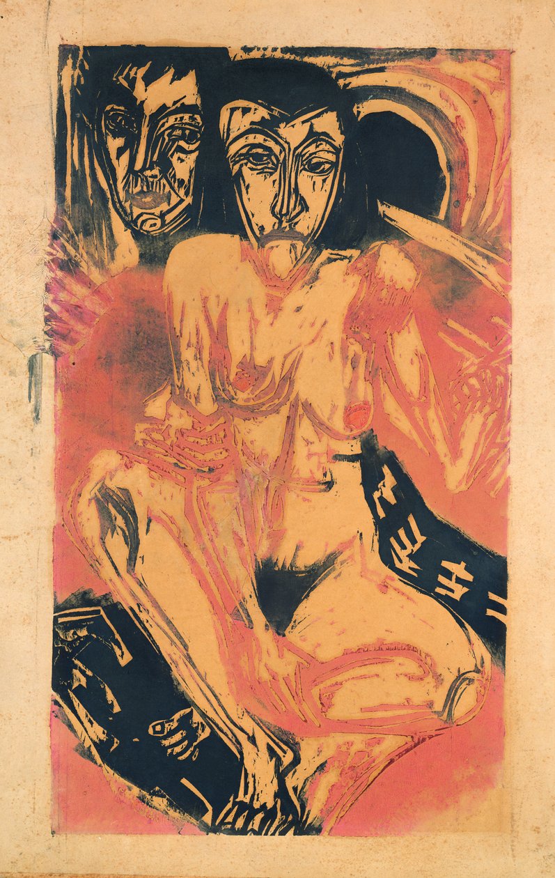 Melancholická dívka od Ernst Ludwig Kirchner