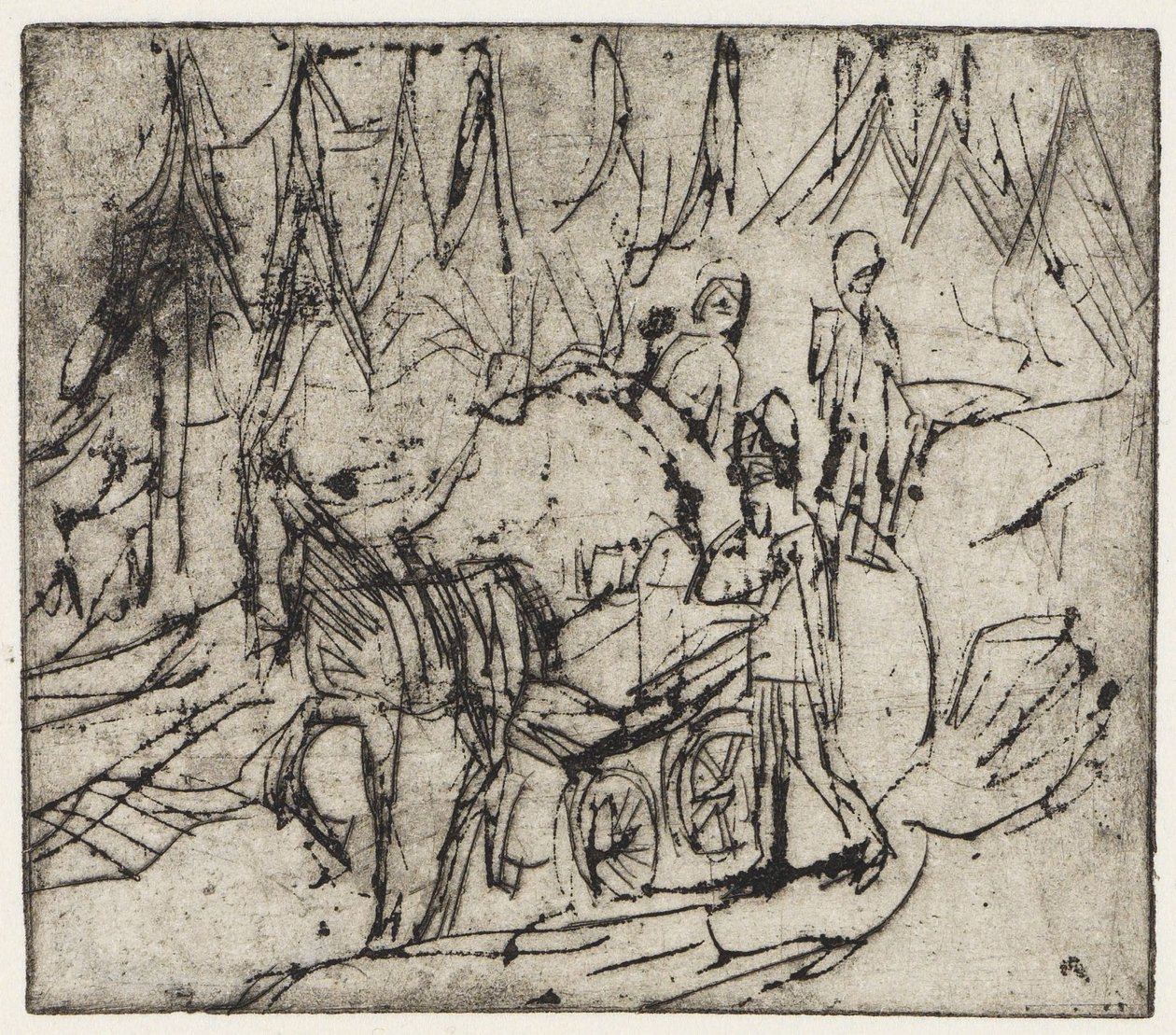 Vůz na mléko od Ernst Ludwig Kirchner