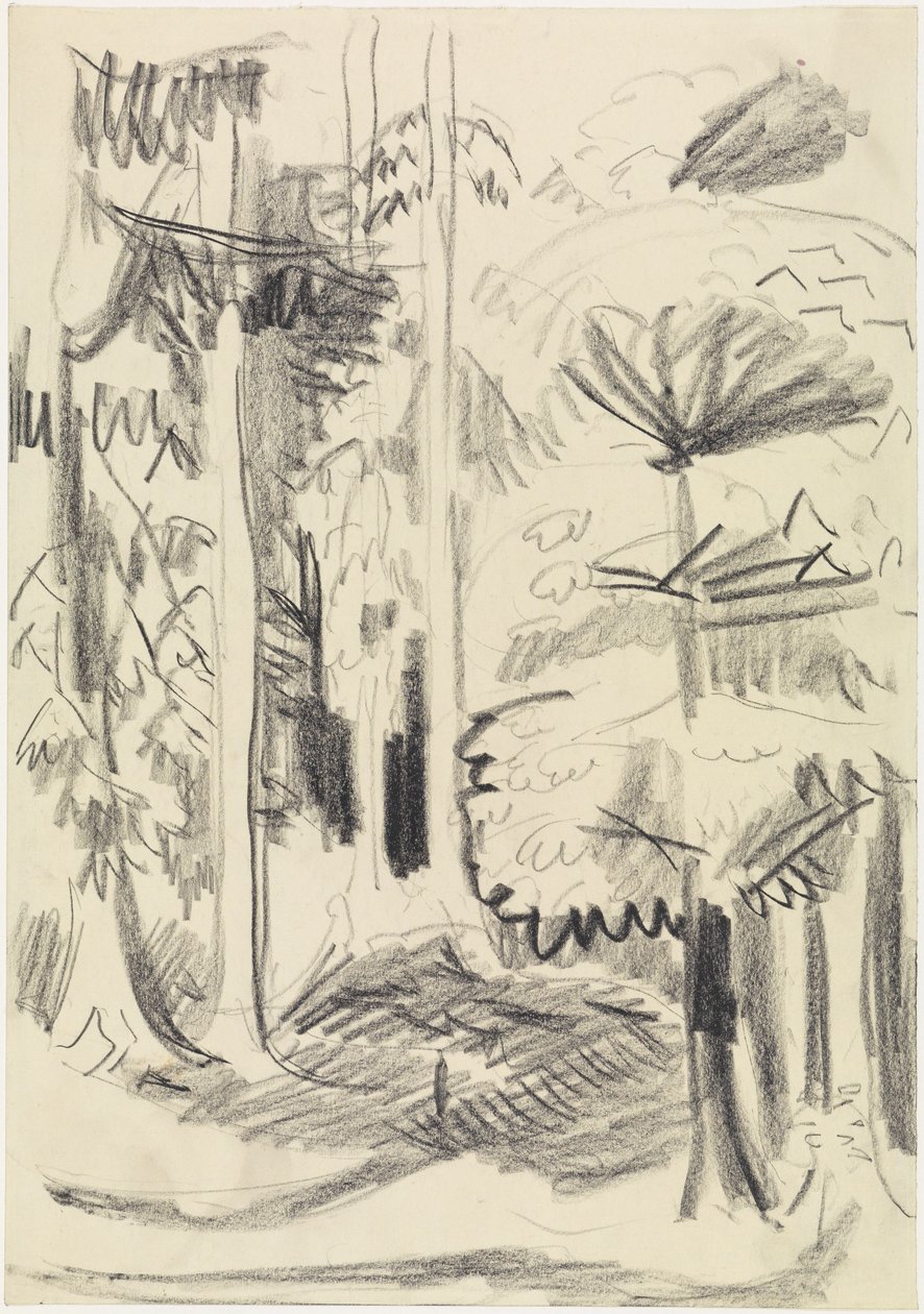 Smíšený les od Ernst Ludwig Kirchner