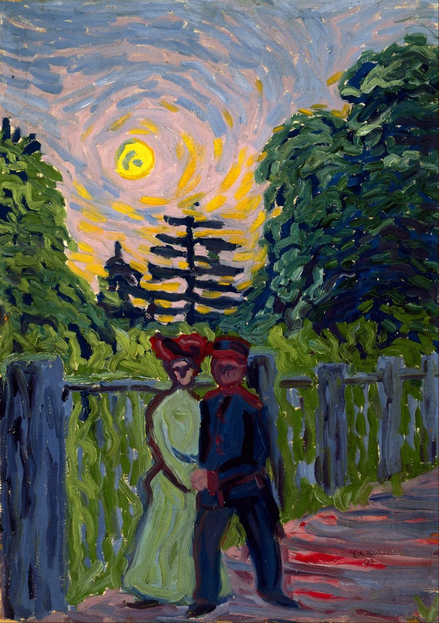 Východ měsíce: voják a dívka od Ernst Ludwig Kirchner