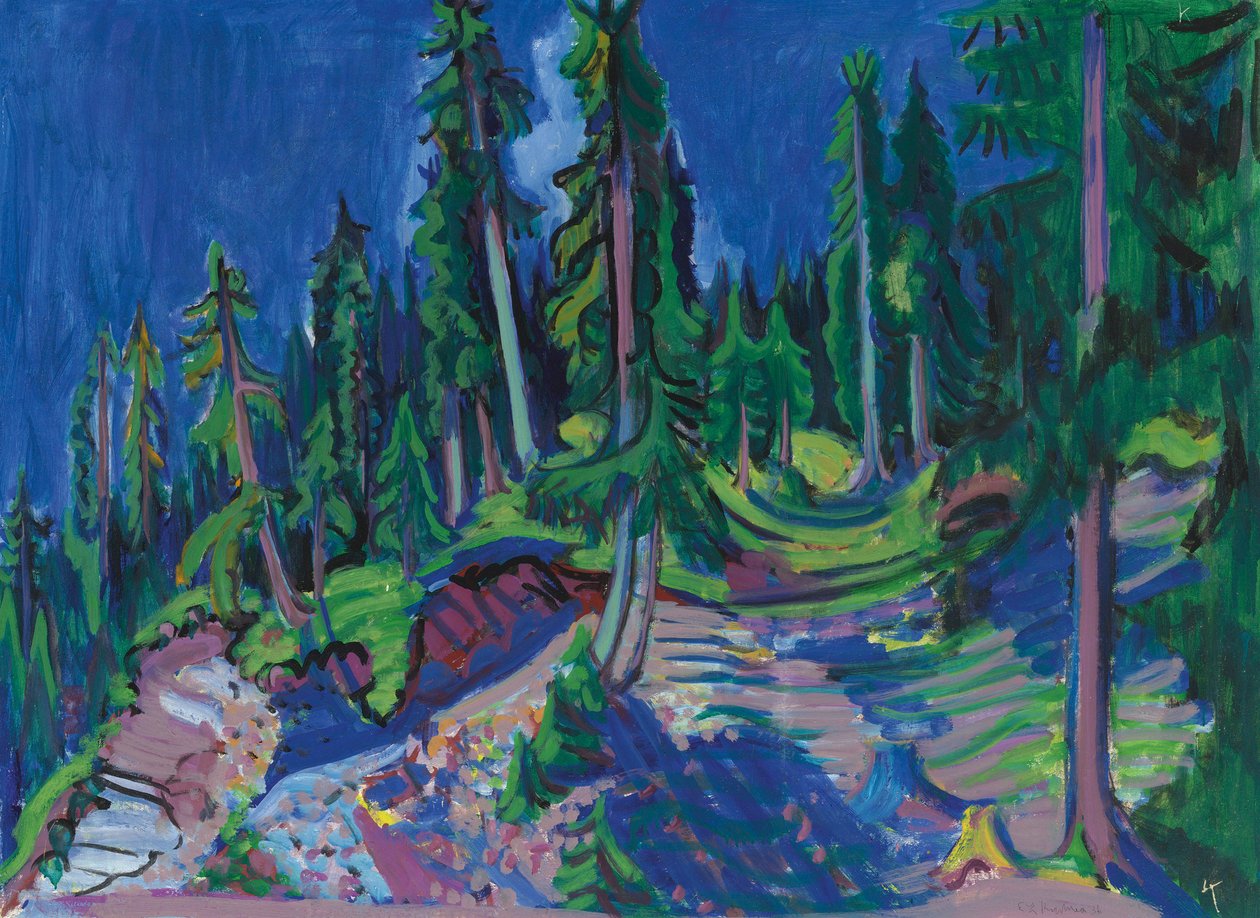 Horská lesní studie, 1936. od Ernst Ludwig Kirchner