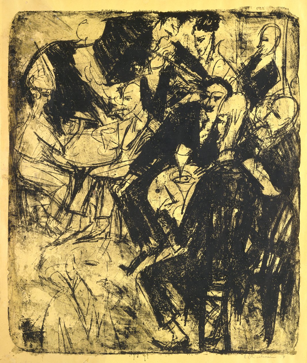 hudební restaurace; Hudební restaurace, 1914 od Ernst Ludwig Kirchner