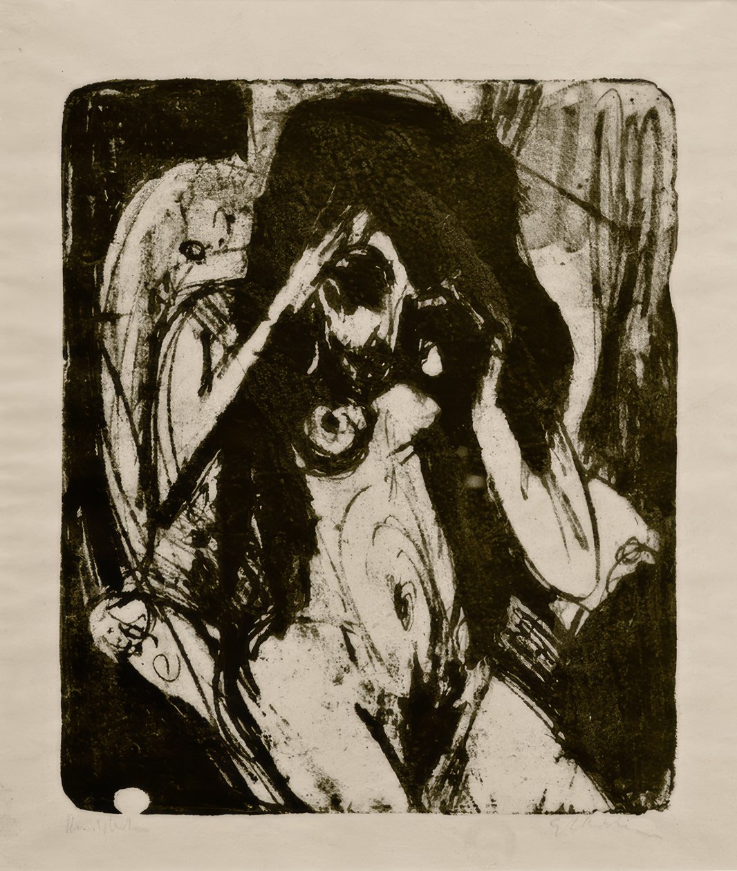 Nahá žena v křesle od Ernst Ludwig Kirchner