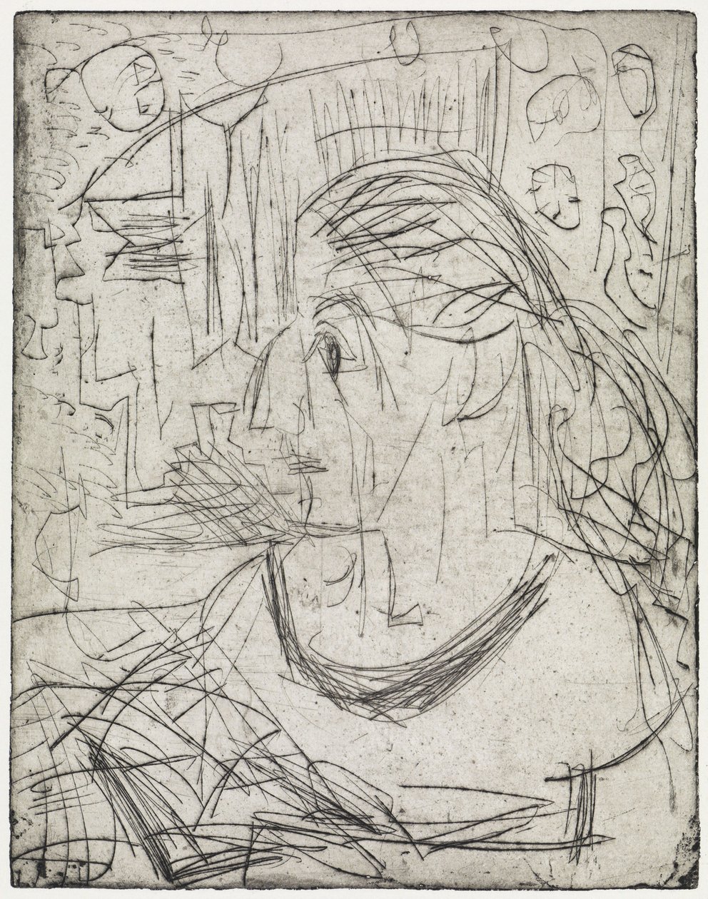 Nahá dívka u kamen / Nemocná žena od Ernst Ludwig Kirchner