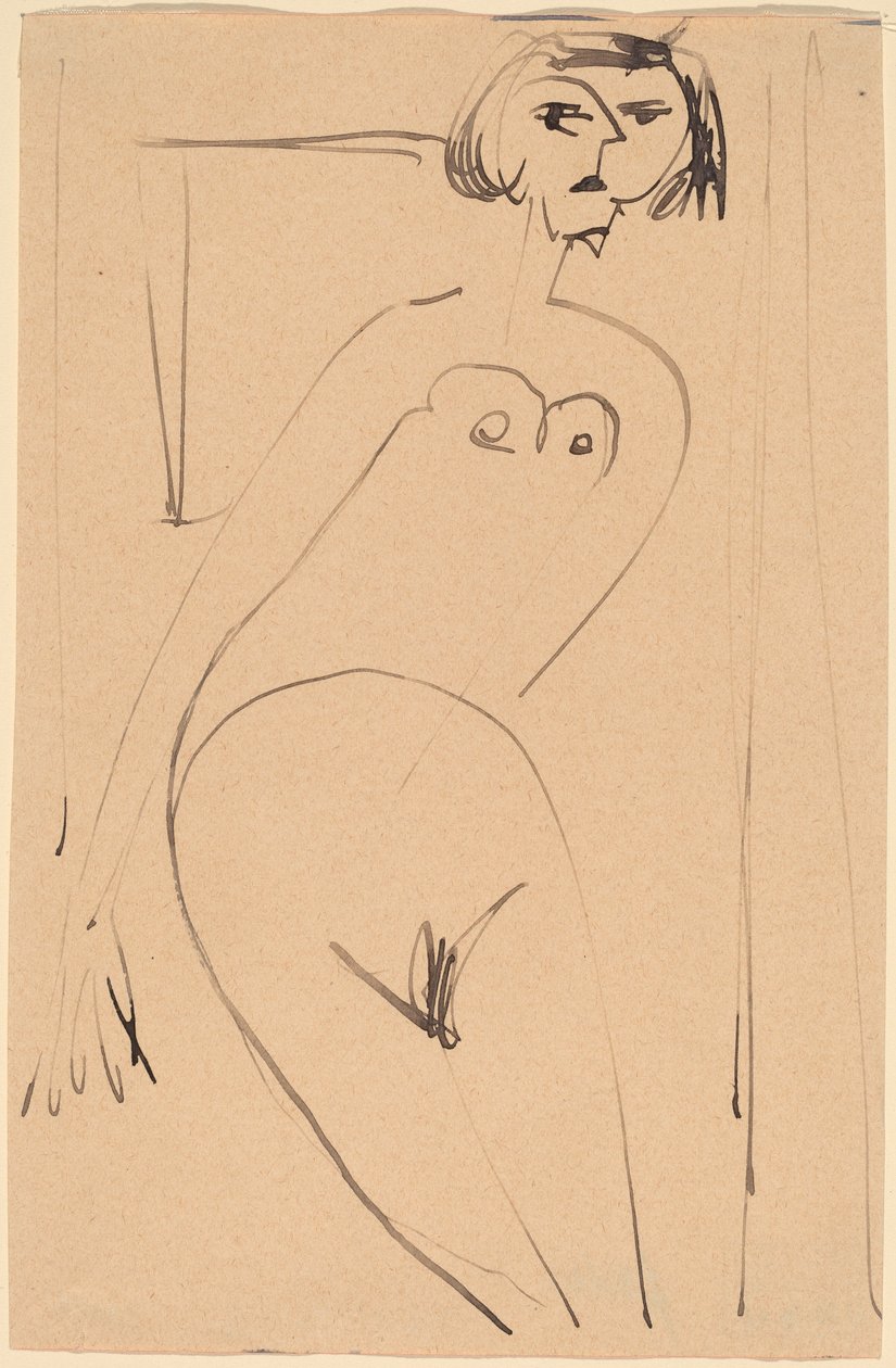 Akt od Ernst Ludwig Kirchner