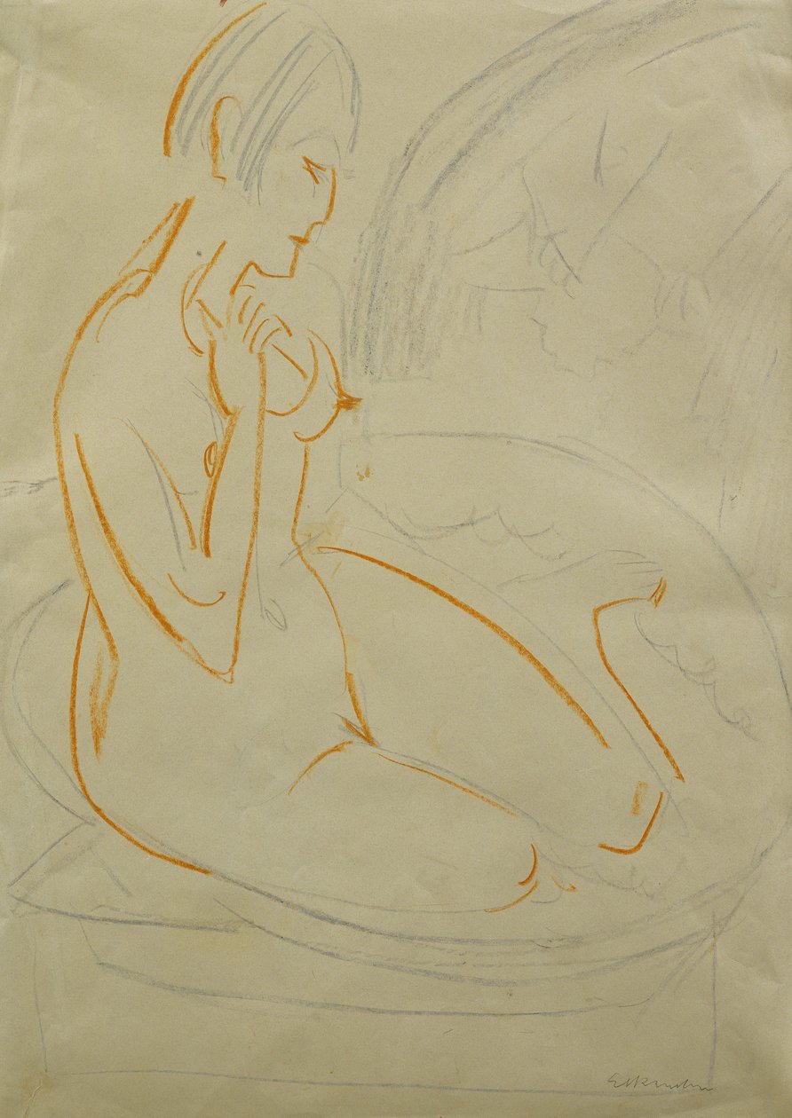 Akt; Akt, od Ernst Ludwig Kirchner