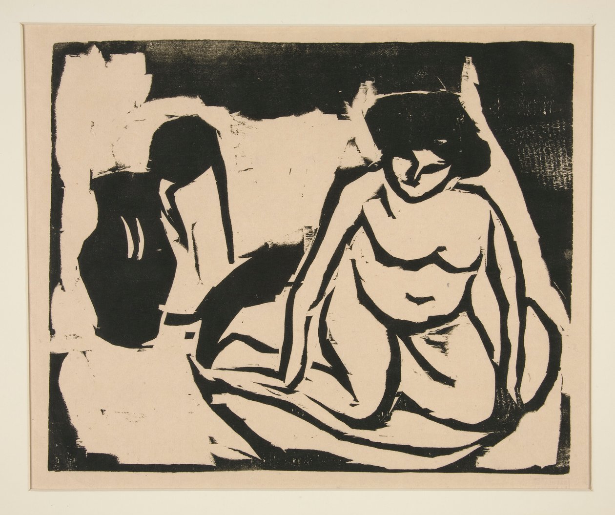 Nahá dívka ve vaně od Ernst Ludwig Kirchner