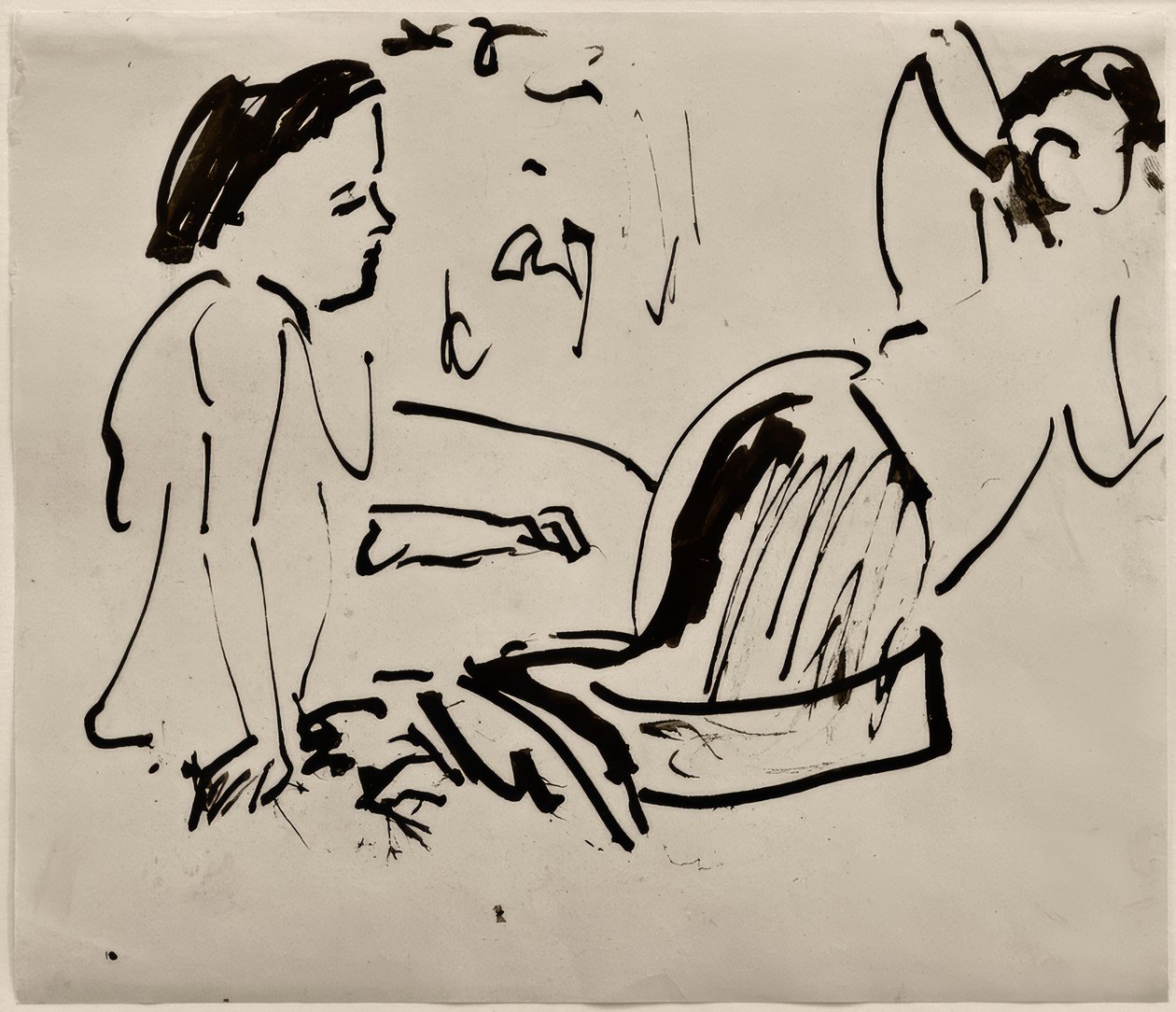 Bez názvu (dvě ženy, sedící) od Ernst Ludwig Kirchner