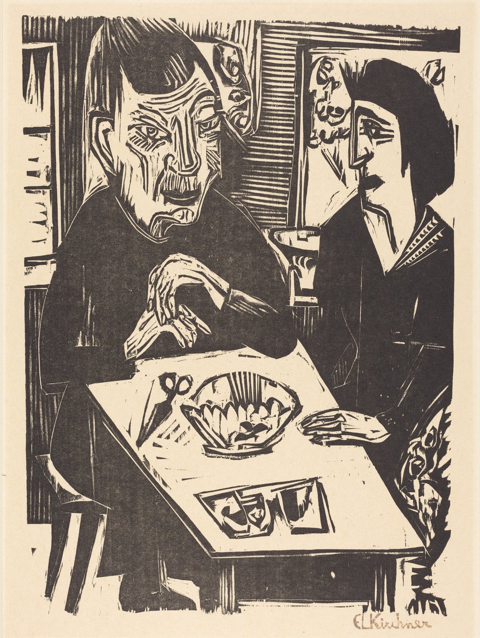 Stará a mladší žena od Ernst Ludwig Kirchner