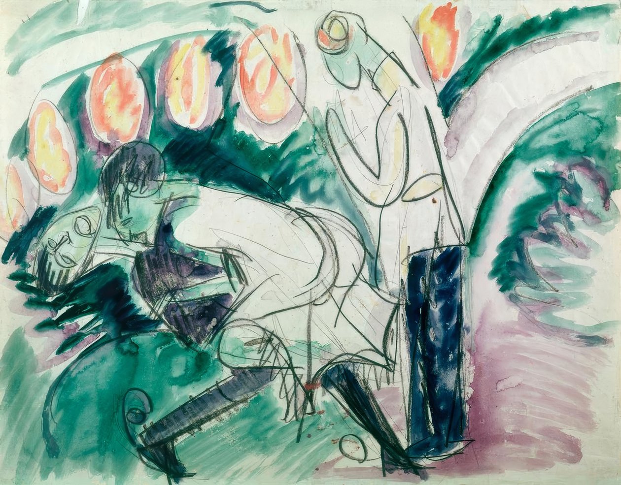 Pantomima III od Ernst Ludwig Kirchner