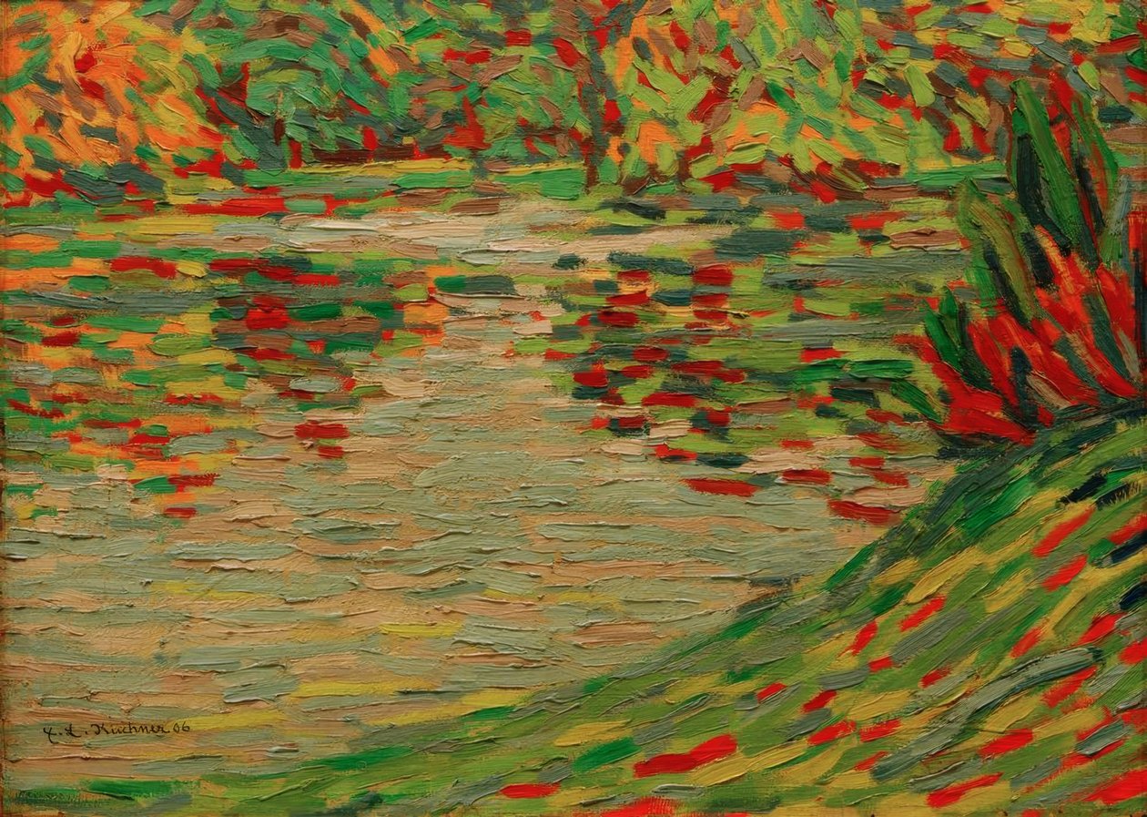 Parkové jezero v Drážďanech od Ernst Ludwig Kirchner