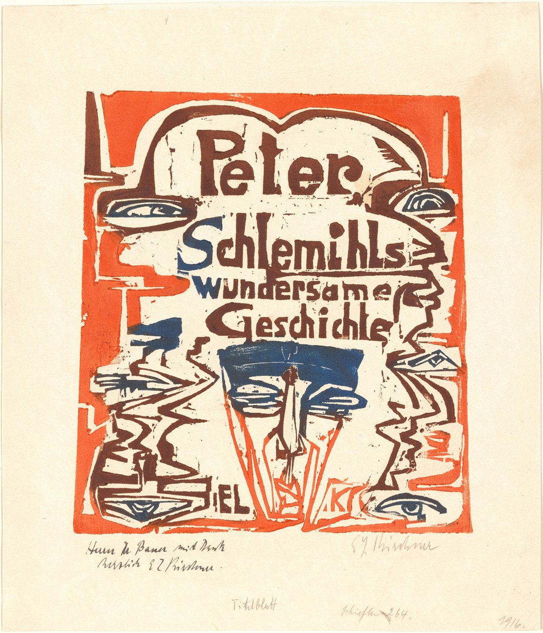 Podivuhodný příběh Petera Schlemihla (titulní strana) od Ernst Ludwig Kirchner
