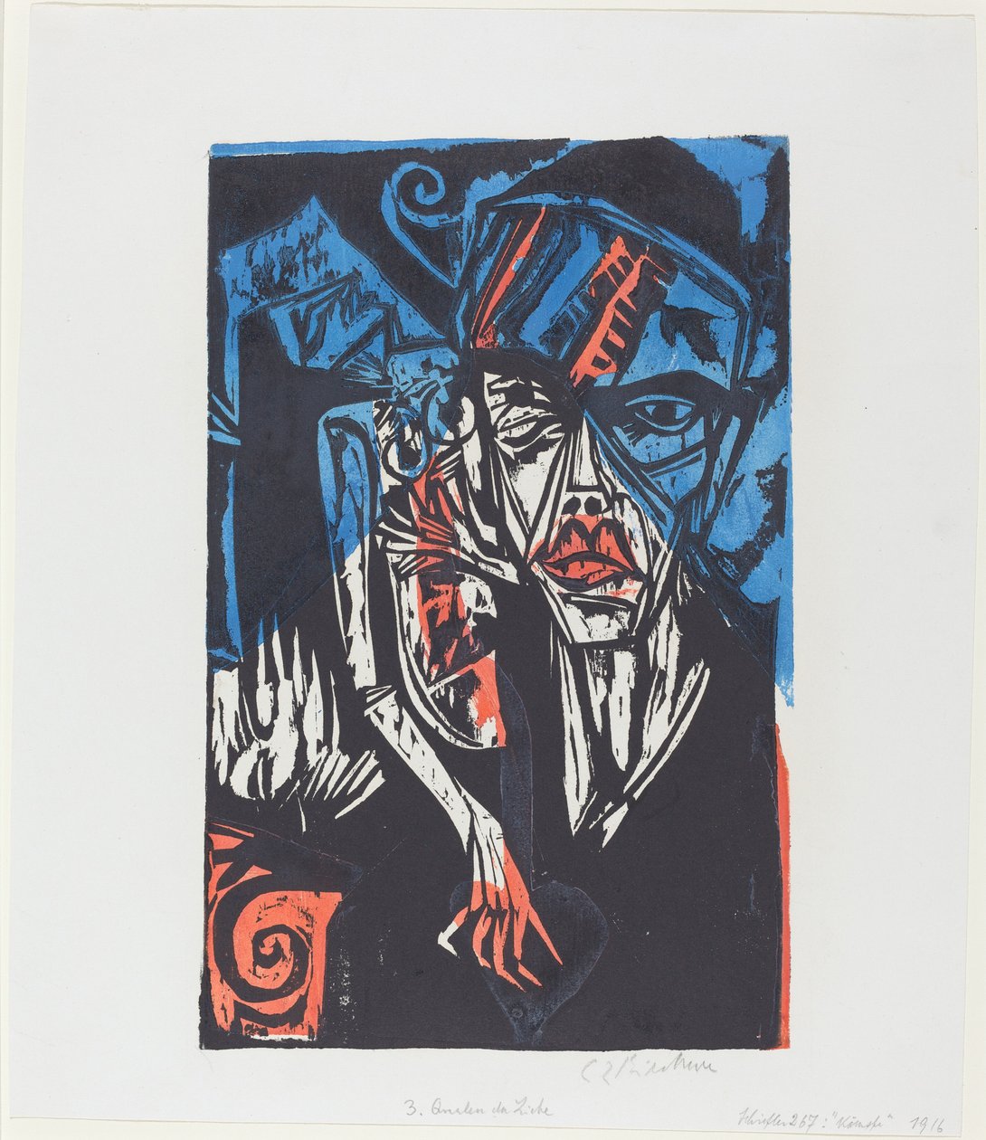 Podivuhodný příběh Petera Schlemihla: boje. Muka lásky (Podivuhodný příběh Petera Schlemihla: Bitvy. Agónie lásky) od Ernst Ludwig Kirchner