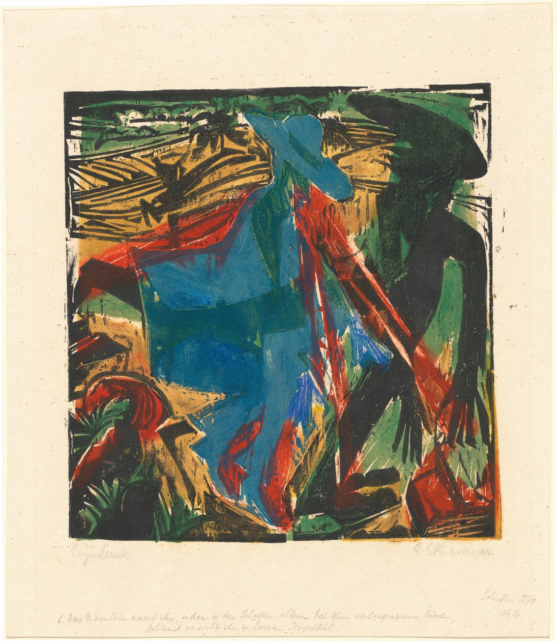 Podivuhodný příběh Petera Schlemihla: Schlemihlovo setkání s jeho stínem od Ernst Ludwig Kirchner