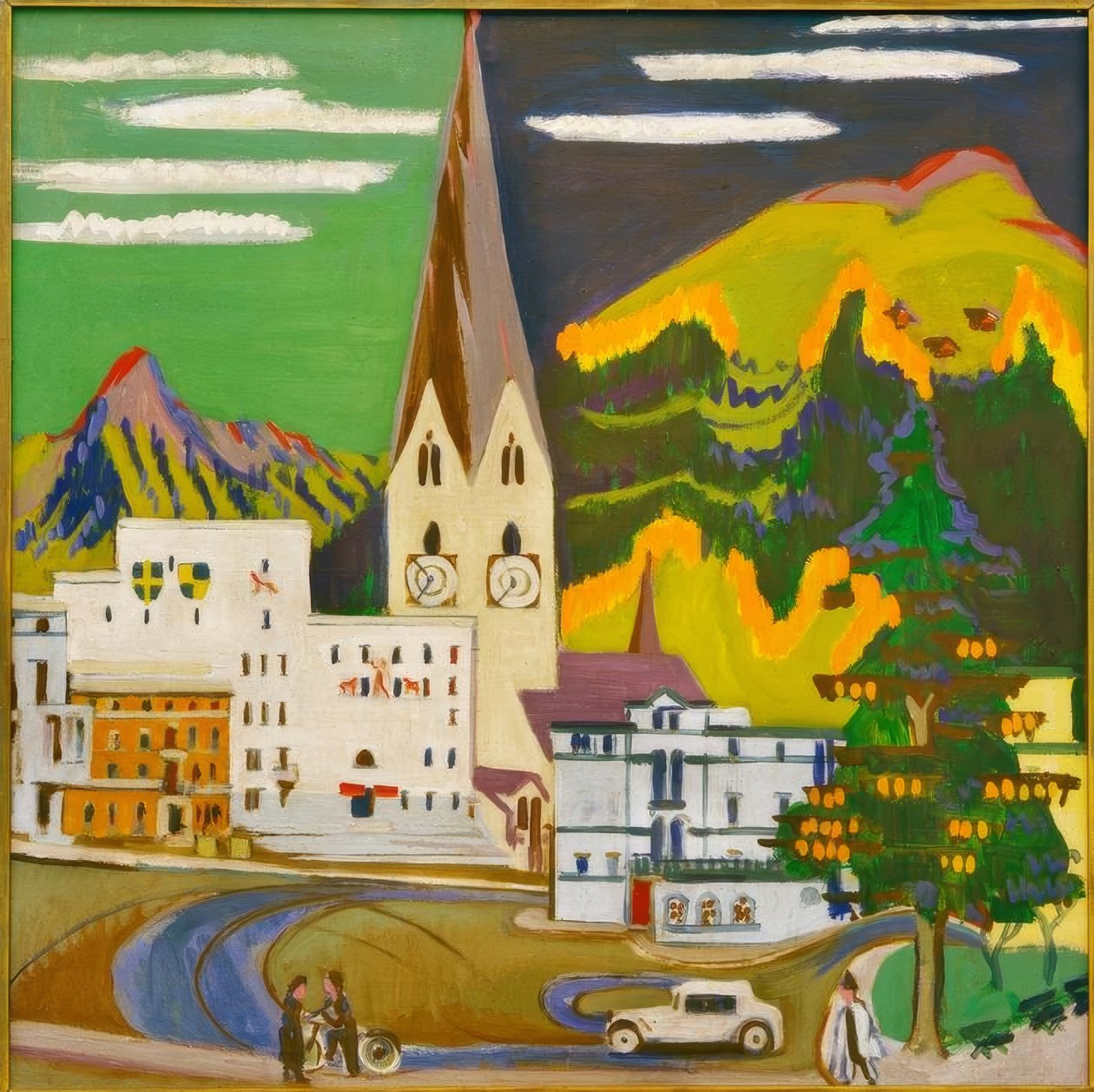 Radniční náměstí v Davosu od Ernst Ludwig Kirchner