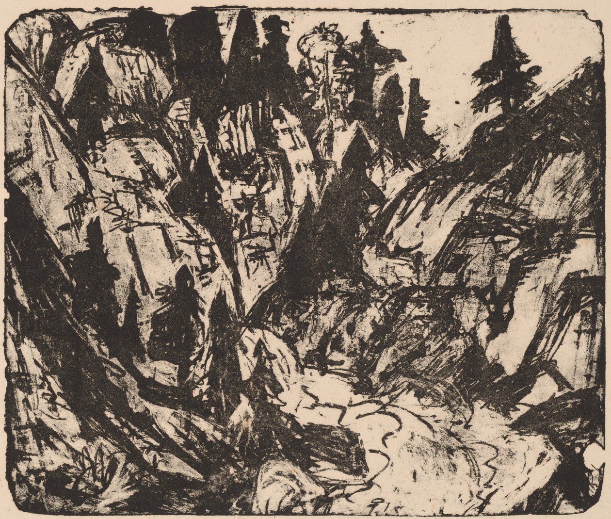 Rocky Stream od Ernst Ludwig Kirchner