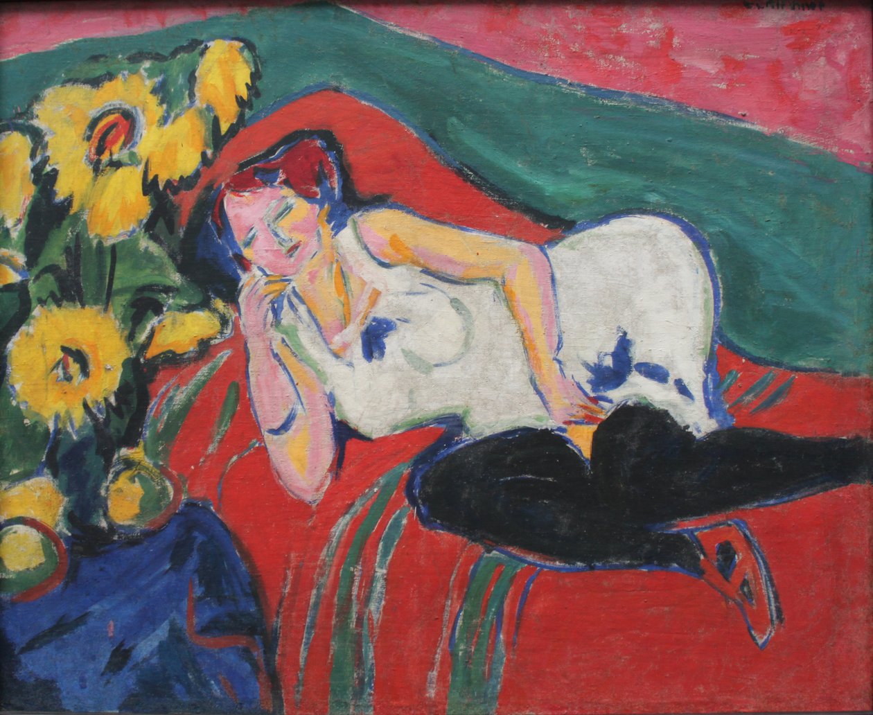 Odpočívající žena v bílé košili od Ernst Ludwig Kirchner