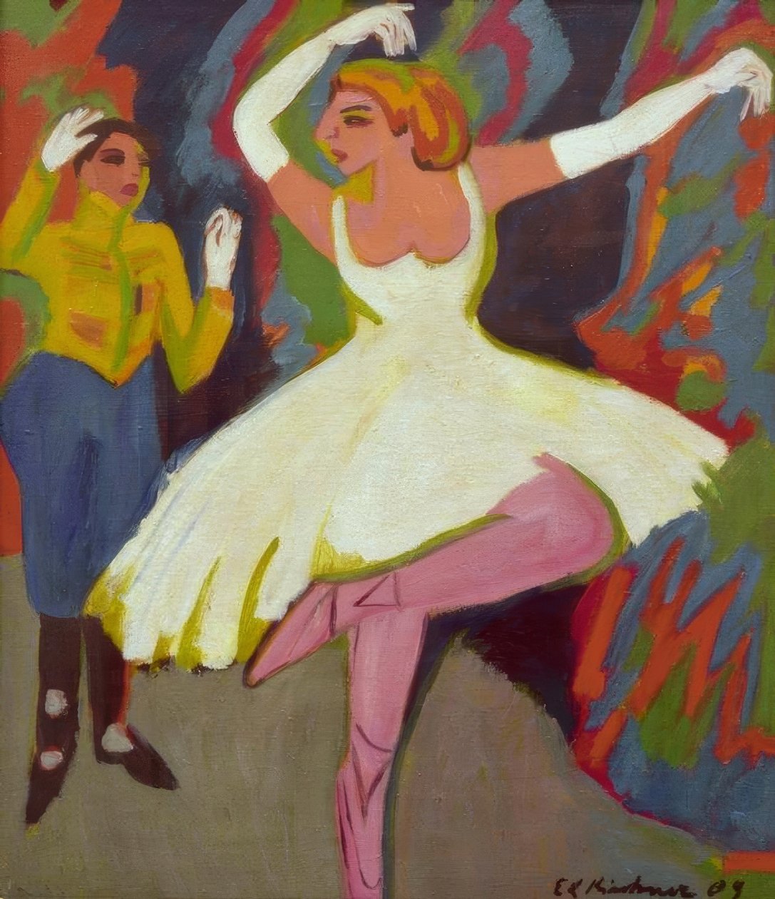 Ruský taneční pár od Ernst Ludwig Kirchner