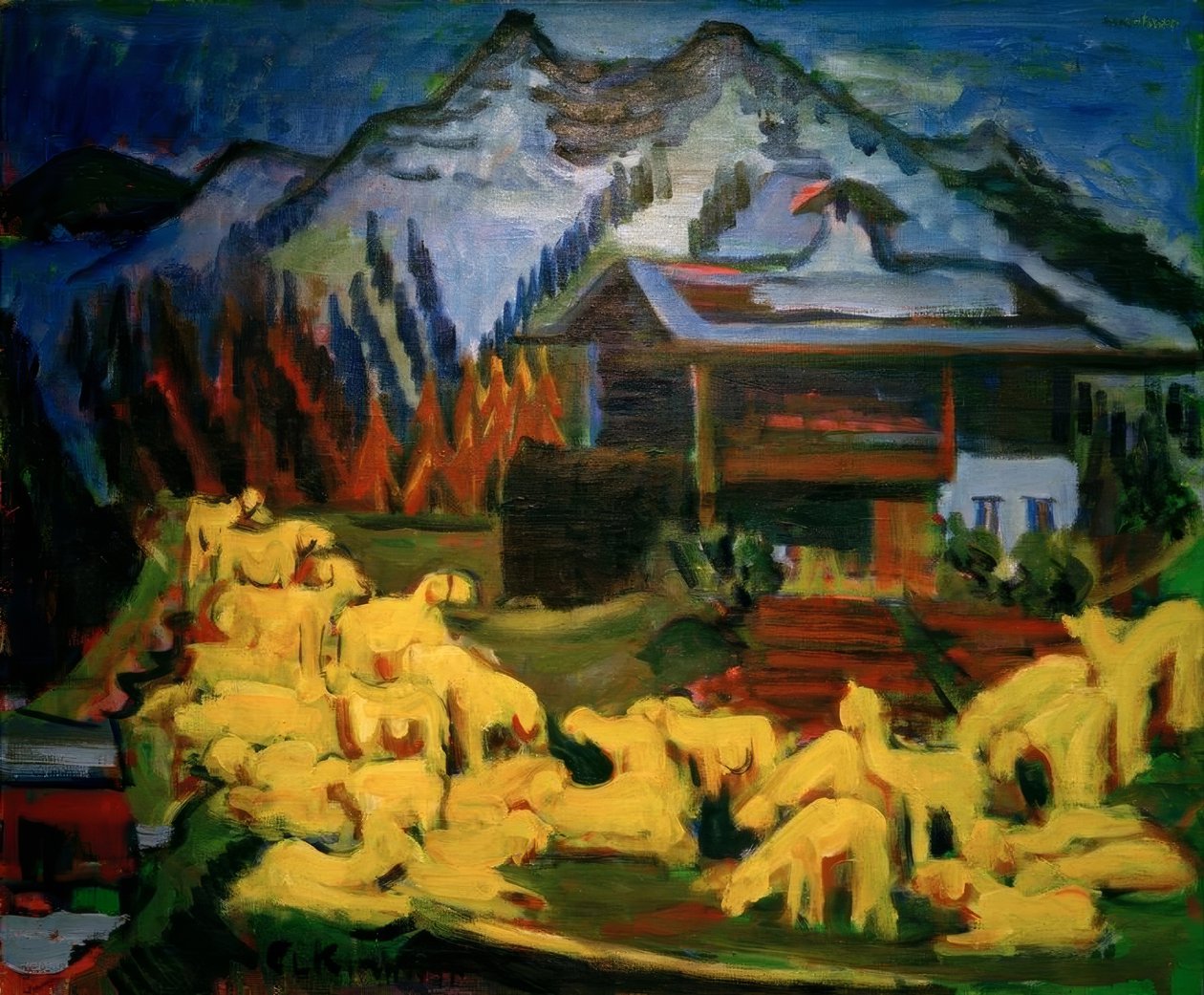 Stádo ovcí od Ernst Ludwig Kirchner