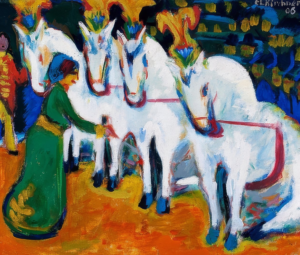 Schimmeldressurakt. 1908-09 od Ernst Ludwig Kirchner
