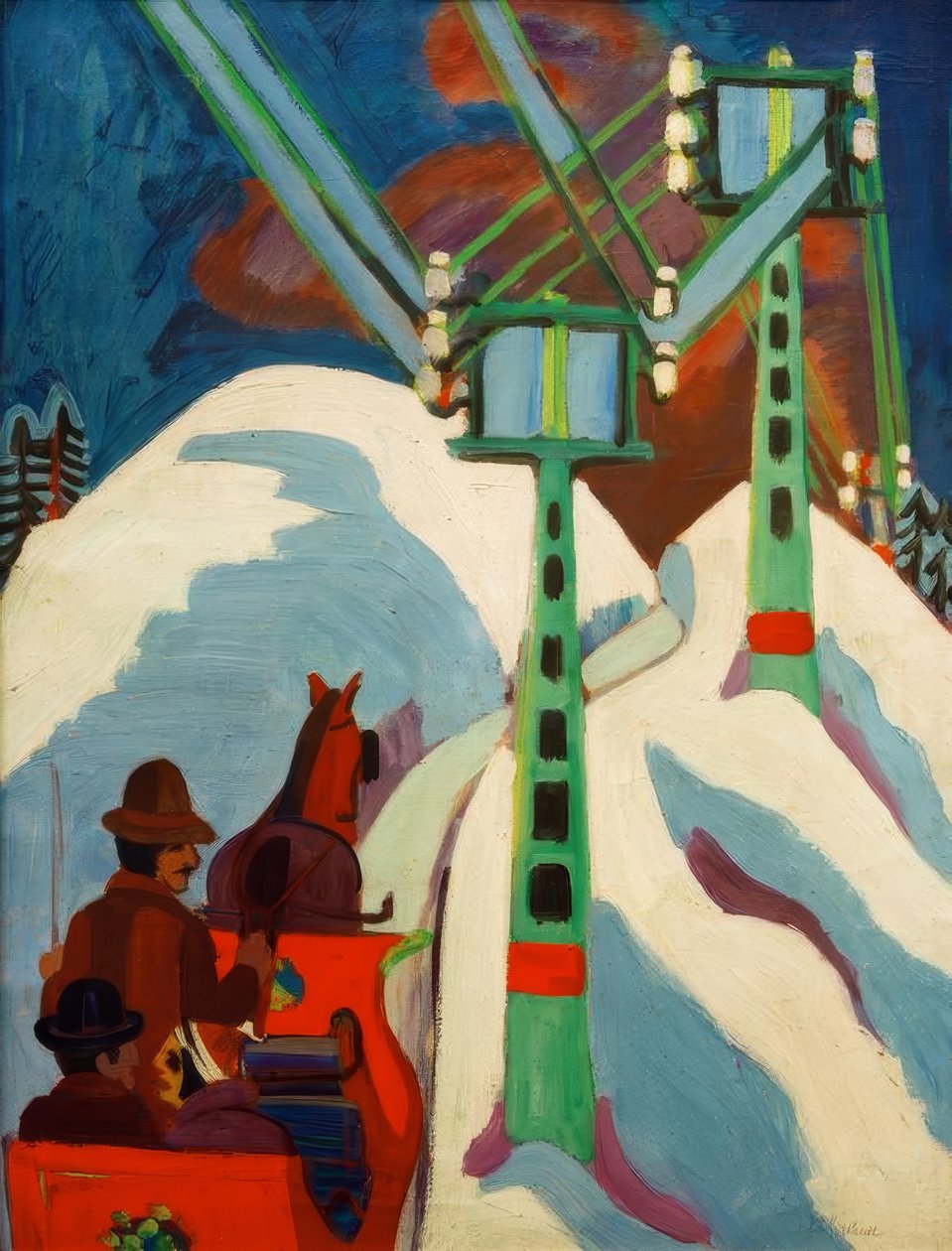 Jízda na saních od Ernst Ludwig Kirchner