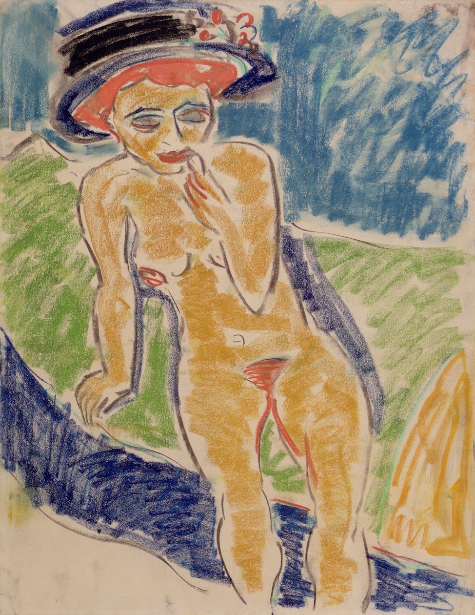 Sedící ženský akt od Ernst Ludwig Kirchner