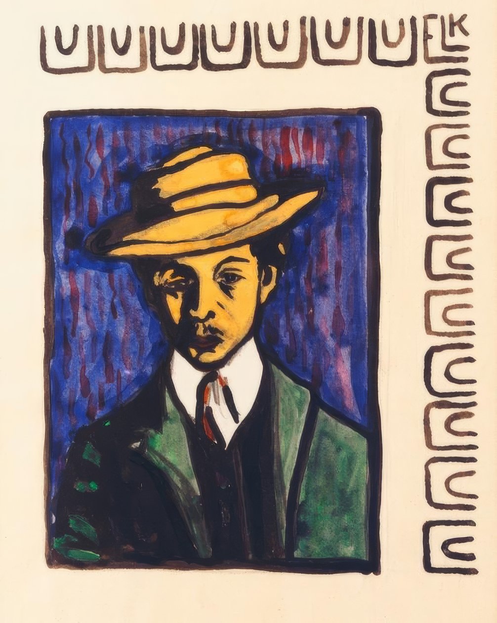 Autoportrét s kloboukem od Ernst Ludwig Kirchner
