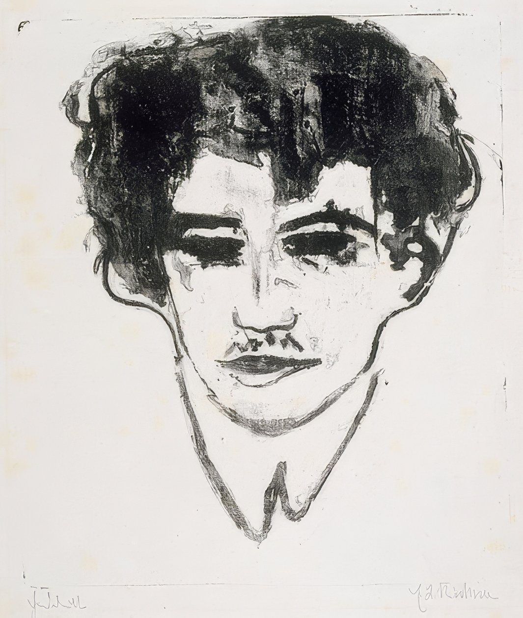 Autoportrét. Kolem roku 1908 od Ernst Ludwig Kirchner