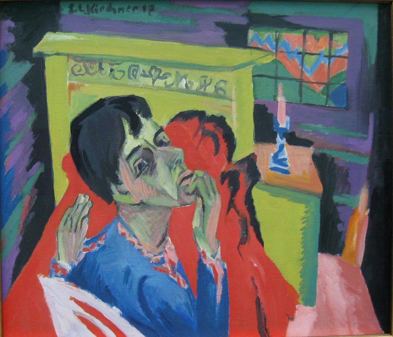 Autoportrét jako nemocný muž od Ernst Ludwig Kirchner